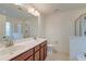 Bathroom boasts double sinks, a shower, and a separate tub at 234 Swamp Creek Ln, Moncks Corner, SC 29461