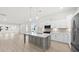 Modern kitchen featuring an island, stainless steel appliances, and white shaker cabinets at 349 Trailmore Ln, Summerville, SC 29486