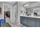 Bathroom with double vanity, walk-in closet, and toilet at 396 Painted Lady Ln, Goose Creek, SC 29445