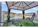 Relaxing patio gazebo overlooking pond at 396 Painted Lady Ln, Goose Creek, SC 29445