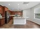 Modern kitchen with an island and stainless steel appliances at 401 Huckleberry Ct, Summerville, SC 29486