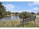 Ornamental pond with a scenic bench for relaxing at 45 Sycamore Ave # 523, Charleston, SC 29407