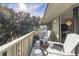 Enjoy tranquil views from this private balcony with rocking chairs at 4995 Green Dolphin Way, Kiawah Island, SC 29455