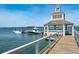 Community boat dock with gazebo and two boats at 4995 Green Dolphin Way, Kiawah Island, SC 29455