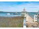 Community boat dock with gazebo and two boats at 4995 Green Dolphin Way, Kiawah Island, SC 29455