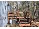 Wooden deck with stairs, offering a relaxing outdoor space at 6321 Bears Bluff Rd, Wadmalaw Island, SC 29487