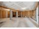 Unfinished basement with exposed wooden beams at 804 E Ashley Ave, Folly Beach, SC 29439