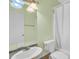 Clean bathroom with shower/tub combo and vanity at 8978 Victor Lincoln Rd, McClellanville, SC 29458