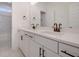 Bathroom featuring double sinks, black hardware, and marble-look flooring at 0 United Dr, Huger, SC 29450