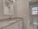 Bathroom with granite vanity and shower at 210 Drexel Rd, Ladson, SC 29456