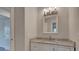 Bathroom with granite vanity and mirror at 210 Drexel Rd, Ladson, SC 29456