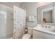 Clean bathroom with shower/tub combo and white vanity at 2725 Battery Pringle Dr, Johns Island, SC 29455
