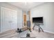 Spacious bedroom with double doors and home gym equipment at 2725 Battery Pringle Dr, Johns Island, SC 29455