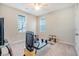 Bright bedroom with window, ceiling fan, and carpeted floor at 2725 Battery Pringle Dr, Johns Island, SC 29455