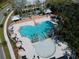 Aerial view of the community pool on a sunny day with clear blue water at 2725 Battery Pringle Dr, Johns Island, SC 29455