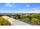 Breathtaking ocean view from a rooftop with lush greenery and houses, offering a serene escape at 5804 Palmetto Dr # A-401/403, Isle of Palms, SC 29451