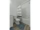 Clean bathroom featuring shower and vanity with a round mirror at 637 N Laurel St # 75, Summerville, SC 29483