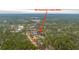 Aerial view of house and surrounding area, showing neighborhood context at 788 Awendaw Lakes Blvd, Awendaw, SC 29429