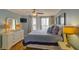Main bedroom with a queen bed, dresser, and ocean views at 8000 Palmetto Dr # 505, Isle of Palms, SC 29451