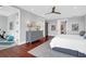 Serene main bedroom with wood floors and en suite access at 120 Charleston Blvd, Isle of Palms, SC 29451