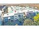 Aerial view of waterfront condos and marina, boasting a prime location at 1608 Marsh Harbor Ln # C, Mount Pleasant, SC 29464