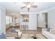Staged living room with modern decor, open floor plan, and lots of light at 1712 Chatelain Way, Mount Pleasant, SC 29464
