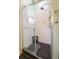 Shower with glass doors and black tile flooring at 222 E Main St, Moncks Corner, SC 29461