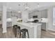 Modern kitchen with gray cabinetry, a large island, stainless steel appliances, and pendant lighting at 232 O'Malley Dr, Summerville, SC 29483