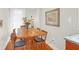 Charming dining area featuring a wooden table, flowers, and a decorative art piece at 234 Rutledge Ave # D, Charleston, SC 29403