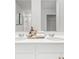 This bathroom features a double vanity with white countertops, a tray with decorative items and framed artwork at 243 Watersglen Dr, Summerville, SC 29486
