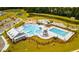 Aerial view of the community pool featuring a slide, splash pad, and other recreational amenities at 254 Watersglen Dr, Summerville, SC 29486