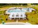 Overhead view of community amenities, featuring pools, playground, and open space at 254 Watersglen Dr, Summerville, SC 29486