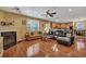 Cozy living room showcasing a fireplace, hardwood floors, and lots of natural light at 3632 Locklear Ln, Mount Pleasant, SC 29466