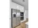 Contemporary kitchen featuring stainless steel appliances, including a refrigerator, microwave, and double oven at 376 Tupelo Lake Dr, Summerville, SC 29486