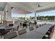 Beautiful outdoor dining space near the pool with grill, bar, and seating for large gatherings at 376 Tupelo Lake Dr, Summerville, SC 29486