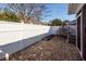 This home includes a fenced back yard with brick pavers and an air conditioning condenser at 5215 Chicory Ln, North Charleston, SC 29420