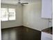 Dining room featuring a ceiling fan, hardwood floors, and a bright atmosphere at 7645 Knollwood Dr, North Charleston, SC 29418