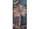 Decorative oyster shell art hangs on a blue toned wall at 8869 Marsh Aire Ln, Edisto Island, SC 29438