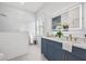 Modern bathroom featuring dual vanity, rainfall shower and luxury finishes at 1013 Barfield St, Charleston, SC 29492