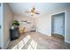 Cozy office space featuring tile floors, a modern desk, and a ceiling fan at 106 Rachel St, Goose Creek, SC 29445