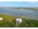 Overhead view of condo and boat dock, with views of Charleston harbor and the surrounding marsh at 108 Fairbanks Oak Aly # 201, Charleston, SC 29492