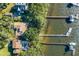 Aerial view showcasing the property's prime waterfront location and private docks at 119 Riverland Dr, Charleston, SC 29412