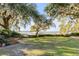 Lush backyard featuring expansive green space and a private dock on the water at 119 Riverland Dr, Charleston, SC 29412