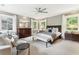 Spacious main bedroom with plush seating, large windows, and neutral tones at 121 Jakes Ln, Mount Pleasant, SC 29464