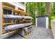 Backyard storage with exterior storage unit at 121 Jakes Ln, Mount Pleasant, SC 29464
