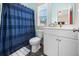 Updated bathroom with a stylish vanity and a tub-shower combination at 121 Warbler Way, Summerville, SC 29483