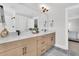 Spacious bathroom featuring double sinks, large mirror, and walk-in shower at 1308 Lieben Rd, Mount Pleasant, SC 29466
