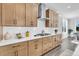 Gourmet kitchen with stainless steel appliances, modern cabinetry, and a stylish backsplash at 1308 Lieben Rd, Mount Pleasant, SC 29466