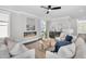 The Living Room features a modern fireplace and neutral decor at 1308 Lieben Rd, Mount Pleasant, SC 29466