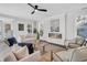 Inviting living room with fireplace, ceiling fan, and neutral decor at 1308 Lieben Rd, Mount Pleasant, SC 29466